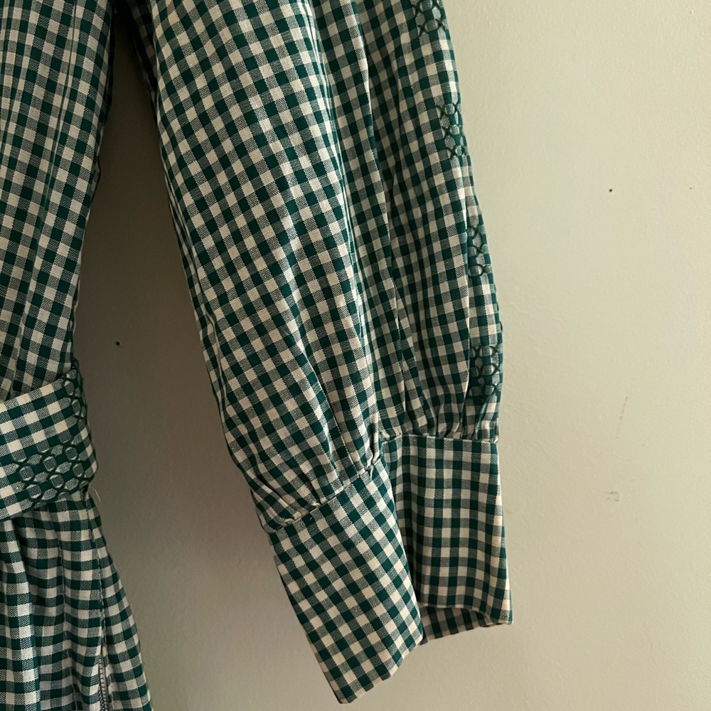 Green Checkered Women's Dress - Picture 4 of 8